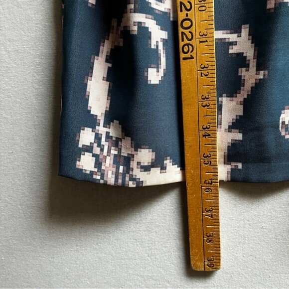 Nanette Lepore Teal and Pink Paisley Patterned Dress Sz 12 - Picture 7 of 10